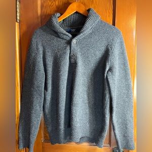 Soft, Warm, J.Crew, Shawlneck Lambswool sweater, gray, small